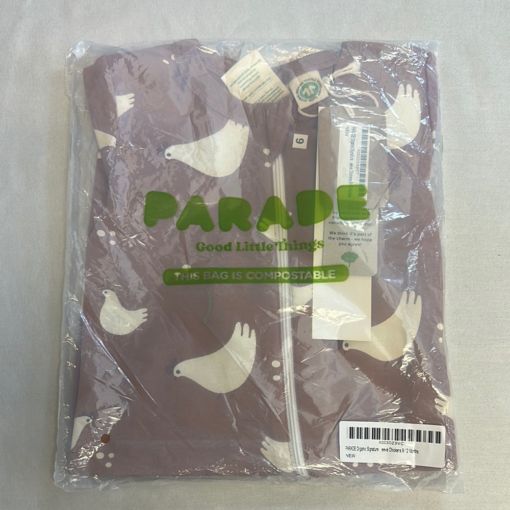 ⭐️ Parade - NWT - Organic Cotton Baby Romper/Jumpsuit/Sleeper with Bird Print